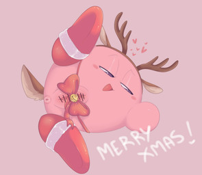 antlers anus bdsm bedroom_eyes biped blue_eyes blush blush_stickers bondage bound bow_ribbon bow_tie butt censor_bar censored_genitalia censored_vulva female front_view genitals heart_catchlight heart_symbol holidays horn ineffective_censorship looking_at_viewer lying merry_christmas narrowed_eyes not_furry on_side open_mouth open_smile pink_anus pink_body pink_vulva plump_labia presenting presenting_anus presenting_hindquarters presenting_vulva puffy_anus pupils red_body reindeer_antlers reindeer_costume ribbon_bondage ribbons scut_tail seductive short_tail smile solo tail text vulva white_pupils ariarik_o0 christmas kirby_(series) nintendo kirby waddling_head 2023 censored digital_drawing_(artwork) digital_media_(artwork) english_description english_text hi_res