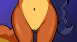 anthro black_hair brown_body crotch_shot faceless_character faceless_female female front_view genitals gradient_background hair nude pussy simple_background solo scott_ramsoomair vglewds sly_cooper_(series) sony_corporation sony_interactive_entertainment sucker_punch_productions carmelita_fox canid canine fox mammal