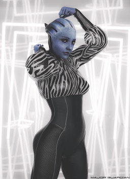 blue_body blue_eyes blue_skin bodysuit breasts clothing eyelashes female freckles looking_at_viewer not_furry skinsuit solo text tight_clothing major_guardian bioware electronic_arts mass_effect liara_t'soni alien alien_humanoid asari humanoid 2025 3d_(artwork) absurd_res digital_media_(artwork) english_text hi_res
