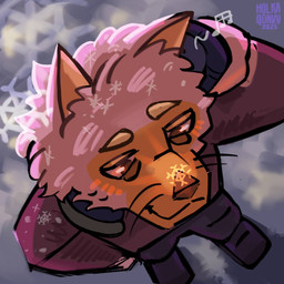 anthro male snow snowflake solo winter holkaqonka fex_(holkaqonka) hi_res