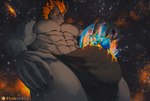 abs anthro bulge crush destruction earth galaxy hyper macro male micro muscular muscular_anthro muscular_male nude planet solo space pinkookie bat mammal digital_media_(artwork) hi_res