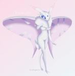 2_toes 3_fingers antennae_(anatomy) anthro anthrofied arthropod_abdomen big_breasts biped blue_eyes breasts dewlap_(anatomy) dipstick_antennae eyelashes featureless_breasts featureless_crotch feet female fingers fist forehead_gem fur gem huge_breasts insect_wings lepidopteran_wings long_eyelashes multicolored_antennae multicolored_wings non-mammal_breasts nude pink_antennae pink_background pink_wings pokemorph purple_wings simple_background solo standing text thick_eyelashes toes two_tone_antennae white_abdomen white_antennae white_body white_fur white_wings wings darkmythiccat nintendo pokemon arthropod frosmoth generation_8_pokemon insect lepidopteran pokemon_(species) 2019 cool_colors digital_drawing_(artwork) digital_media_(artwork) english_text full-length_portrait hi_res light_theme portrait signature species_name