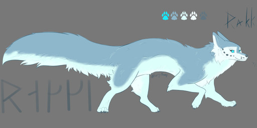 black_nose blue_body blue_claws blue_eyes claws female feral freckles solo white_body furrymammy ark_survival_(series) ark_survival_ascended rakki_veilwyn canid canine fox mammal veilwyn absurd_res hi_res model_sheet