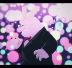 anthro biped black_clothing black_suit bow_tie character_name clothed clothed_anthro clothing d_run_0724 disney eyebrows heart_symbol lagomorph leporid letterbox male male_anthro mammal purple_bow_tie rabbit rekkit_rabbit rekkit_rabbit_(character) solo suit text whiskers