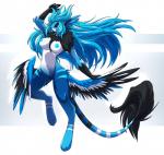 2014 3_toes alivia anthro avian beak bird blue_eyes blue_feathers blue_hair blue_nipples bottomless breasts feathers female fur gryphon hair lapres long_hair looking_at_viewer navel nipples plain_background solo standing toes tuft wings
Rating: Questionable
Score: 24
User: Dr4gonC0re
Date: April 14, 2014