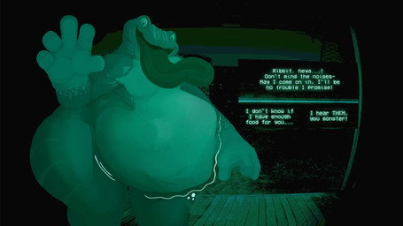 anthro belly big_belly dialogue huge_belly huge_tongue looking_at_viewer male nude open_mouth overweight overweight_male solo talking_to_viewer text vore robowo no_i'm_not_a_human amphibian frog 16:9 english_text hi_res widescreen