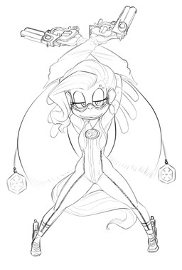 anthro bodysuit clothed clothed_anthro clothed_female clothing cosplay crossed_arms crossover_cosplay ear_piercing ear_ring eyelashes eyewear facial_piercing female female_anthro fingers footwear fully_clothed fully_clothed_anthro fully_clothed_female glasses gun gun_shoes hair half-closed_eyes half-rim_glasses holding_gun holding_object holding_ranged_weapon holding_weapon lips looking_at_viewer narrowed_eyes piercing pupils ranged_weapon ring_piercing shoes skinsuit solo stud_piercing tail tight_clothing weapon wearing_glasses malofantastic bayonetta donkey_kong_(series) donkey_kong_bananza nintendo platinumgames bayonetta_(character) poppy_kong haplorhine kong mammal monkey primate 2026 black_and_white crossover digital_drawing_(artwork) digital_media_(artwork) full-length_portrait hi_res monochrome portrait sketch
