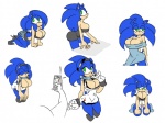 anthro anthrofied bar_phone big_breasts blue_body blue_fur blue_hair breasts cellphone cleavage clothed clothing crossgender electronics female fur green_eyes hair mtf_crossgender phone skimpy smile solo missphase unknown_artist sega sonic_the_hedgehog_(series) sonic_the_hedgehog eulipotyphlan hedgehog mammal