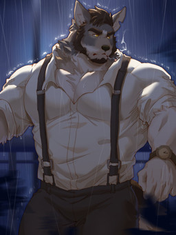 5_fingers cigarette clock clothe clothing fingers humanoid_hands male raining shirt smoking solo suspenders topwear watch wet wristwatch edamrit echo_(series) echo_project the_smoke_room william_adler canid canine canis coyote mammal 2023 3:4 colored hi_res