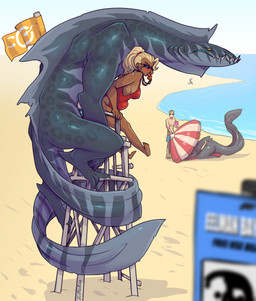 anthro anthro_penetrating anthro_penetrating_female anthro_penetrating_human biped breasts butt claws clothed clothed_female clothed_human clothed_male clothing day duo erection feet female female_on_anthro female_penetrated fingers genitals gills hair human_on_anthro human_penetrated interspecies male male/female male_penetrating male_penetrating_female male_penetrating_human nude nude_anthro nude_male outside penetration penis sex sky spots tail teeth toes lluisabadias human mammal unknown_species 2026 absurd_res digital_drawing_(artwork) digital_media_(artwork) hi_res