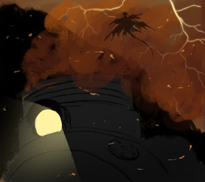 ambiguous_gender detailed_background driving duo electricity embers feral light orange_smoke smoke solo train vehicle vehicle_focus jejejunum jejunum_(jejejunum) ambient_dragon nethermare hi_res