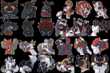 animal_genitalia animal_penis anthro ass_up beckoning bite blep bodily_fluids bottomwear butt camo canine_genitalia canine_penis cargo_shorts clothing collar cum cum_on_face duo feet foot_fetish foot_lick foot_play footjob frottage genital_fluids genitals gesture hot_dogging hypnosis knot leash licking male male/male masturbation mind_control neck_bite open_mouth paws paws_in_face penile penis penises_touching pinned presenting presenting_hindquarters ringed_eyes sad sex shorts solo stepped_on sticker straddling sulking tongue tongue_out fetishame bandai_namco capcom digimon monster_hunter mythology nintendo pokemon asher_(razim) mischief ych_(character) african_wild_dog canid canine digimon_(species) dragon fanged_wyvern generation_4_pokemon generation_7_pokemon kobold labramon loth_wolf lucario lunagaron lycanroc mammal mythological_creature mythological_scalie pokemon_(species) scalie tobi-kadachi 3:2 digital_media_(artwork) hi_res multiple_images
