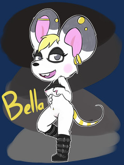 anthro blonde_hair blush breasts clothed clothing female flashing flashing_breasts fur genitals grey_eyes hair looking_at_viewer nipples partially_clothed piercing simple_background small_breasts solo transparent_background vulva white_body white_fur unknown_artist unknown_artist_signature animal_crossing nintendo bella_(animal_crossing) house_mouse mammal mouse murid murine rodent 3:4 alpha_channel hi_res signature source_request