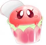 blush dessert female food gelatin not_furry simple_background smile solo white_background conditional_dnp exed_eyes jell-o jella_(nessandlucied) food_creature