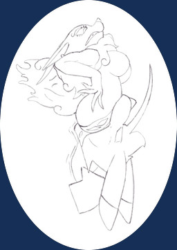 anthro bodily_fluids breasts disgusted_expression disgusted_face drooling duo featureless_breasts female female_prey male male/female male_pred saliva vore chaoshetra one_piece cyote yamato_(one_piece) canid canine canis coyote mammal wolf absurd_res alpha_channel hi_res