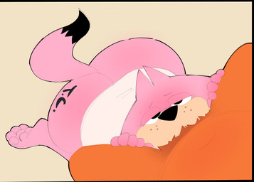 anthro anthro_on_anthro anthro_penetrated anthro_penetrating anthro_penetrating_anthro barefoot big_butt biped black_nose black_tail blush body_writing bottomless butt clothed clothing deep_throat duo erection feet fellatio fur genitals half-closed_eyes hand_on_leg hands_on_legs looking_pleasured male male/male male_penetrated male_penetrating male_penetrating_male multicolored_body multicolored_fur narrowed_eyes nude oral oral_penetration orange_body orange_fur partially_clothed penetration penile penile_penetration penis penis_in_mouth pink_body pink_ears pink_fur pink_tail sex simple_background sweater tail tan_background tan_body tan_fur thick_thighs topwear two_tone_body two_tone_fur two_tone_tail white_clothing white_sweater white_topwear writing_on_butt sushiamazing hanna-barbera top_cat_(series) brain_(top_cat) domestic_cat felid feline felis mammal 2026 comic digital_media_(artwork) hi_res