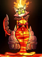 anthro areola big_breasts big_nipples breasts female fire forehead_gem gem genitals implied_transformation lava mouthless nipples nude pussy red_nipples rock shoulder_guards solo standing tail wide_hips yellow_eyes sachasketchy sega sonic_the_hedgehog_(series) blaze_the_cat iblis domestic_cat elemental_creature felid feline felis fire_creature lava_creature mammal mineral_fauna 3:4 animated loop no_sound short_playtime webm