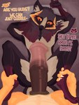 abs animal_genitalia animal_penis ankle_grab anthro big_penis black_eyes countershading duo equine_genitalia equine_penis feet first_person_view fur genitals huge_penis inner_ear_fluff leg_grab long_nails lying male male/male muscular on_back orange_sclera penis purple_body purple_fur text tuft vein veiny_penis yellow_body yellow_fur selfdestructking canid canine fox mammal sergal absurd_res english_text hi_res icon