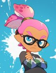 blue_eyes clothed clothing crossed_arms dark_body dark_skin eyewear fully_clothed glasses hair humanoid_pointy_ears male pink_hair pointy_ears ponytail pseudo_hair solo tentacle_hair tentacles nikogeyer nintendo splatoon animal_humanoid cephalopod cephalopod_humanoid humanoid inkling marine marine_humanoid mollusk mollusk_humanoid 2016 digital_media_(artwork) half-length_portrait portrait