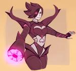 breasts colored_nails crossgender female hair machine nails not_furry simple_background solo wide_hips z41d undertale undertale_(series) mettaton mettaton_neo robot portrait three-quarter_portrait