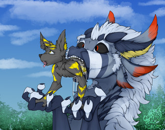 ahegao anthro bodily_fluids duo female feral looking_pleasured male male/female oral paws playing saliva swallowing throat vore yororo blizzard_entertainment mythology warcraft yoro canid dragon mammal mythological_creature mythological_scalie scalie vulpera hi_res