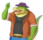 anthro bottomwear clothing countershading green_body hat headgear headwear humanoid_hands kemono male pants shirt simple_background solo topwear white_background 581rsiy brok_the_investigator cowcat_games brok_(brok_the_investigator) alligator alligatorid crocodilian reptile scalie 2020 hi_res