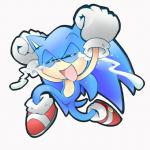 anthro big_eyes big_head bodily_fluids clothing crying fur gloves handwear male open_mouth open_smile smile snot solo tears tears_of_joy toony nell_two sega sonic_the_hedgehog_(series) sonic_the_hedgehog eulipotyphlan hedgehog mammal 1:1 2013