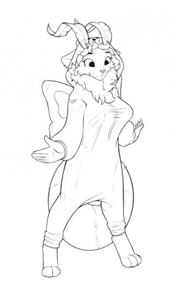 anthro breasts clothing costume digitigrade female kigurumi markings onesie ring_(marking) ringed_tail simple_background solo stretched_clothing striped_markings striped_tail stripes tail tail_markings askart arthropod insect lemur lepidopteran mammal moth primate strepsirrhine artist_collaboration hi_res
