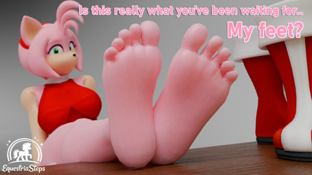 5_toes anthro barefoot boots clothed clothing feet female female_focus foot_fetish foot_focus footwear fur green_eyes hair humanoid_feet looking_at_viewer pink_body pink_fur plantigrade shoes shoes_removed simple_background soles solo text toes equestriasteps sega sonic_the_hedgehog_(series) amy_rose eulipotyphlan hedgehog mammal 16:9 absurd_res digital_media_(artwork) hi_res widescreen