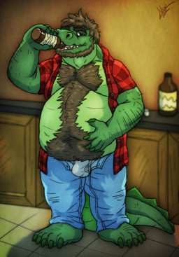 alcohol anthro beer belly beverage drunk fuzzy hair hairy male mature_anthro mature_male overweight overweight_anthro overweight_male slightly_chubby solo substance_intoxication tail lukoi mythology alligator alligatorid crocodilian dragon mythological_creature mythological_scalie reptile scalie absurd_res hi_res