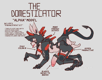 anthro aphrodisiac bdsm bdsm_gear bitchsuit bodily_fluids bondage bondage_gear bound chicken-wing_tied contraption_concept domesticator_suit drugged feral_replacement_limb feralsuit frogtied genital_fluids genitals leaking_precum legs_tied male penis precum questionable_consent raised_tail solo substance_intoxication tail text akiradrawslewds bunkira_(akiradrawsstuff) lagomorph leporid mammal rabbit english_text model_sheet