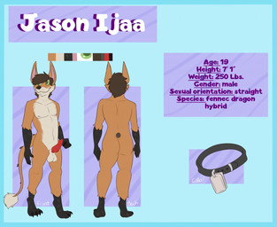collar dorsal_ridge gloves_(marking) leg_markings long_ears male markings nude socks_(marking) text xchiseaxmargaritax mythology jason_ijaat_(jason118) canid canine dragon fennec_fox fox hybrid mammal mythological_creature mythological_scalie scalie true_fox english_text model_sheet