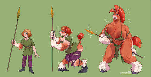 anthro base_one_layout basic_sequence big_breasts breast_expansion breasts expansion female green_background growth holding_melee_weapon holding_object holding_polearm holding_spear holding_weapon huge_breasts human_to_anthro linear_sequence masturbation melee_weapon muscle_growth nipples one_row_layout polearm simple_background solo spear species_transformation three_frame_image three_frame_sequence transformation transformation_sequence vaginal vaginal_masturbation weapon hhazard equid equine horse human mammal hi_res sequence