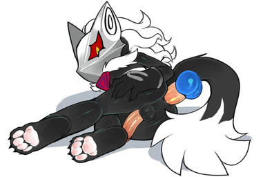 anal anthro anus armor balls barefoot butt chest_tuft claws clothing disembodied_penis feet from_behind_position genitals gloves hair handwear headgear helmet long_hair looking_back lying male male/male mask offscreen_character on_side pawpads paws penis red_eyes sex solo_focus tail tuft white_hair mayghely sega sonic_forces sonic_the_hedgehog_(series) infinite_(sonic) sonic_the_hedgehog canid canine canis eulipotyphlan european_hedgehog hedgehog jackal mammal absurd_res hi_res