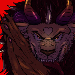 anthro horn male male/male quimera solo tongue zvekz shinzaro_redmane sukuna_(jujutsu_kaisen) 1:1 absurd_res hi_res meme