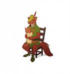 anthro clothing fur hat headgear headwear male orange_body orange_fur simple_background young ritwell disney robin_hood_(disney) robin_hood canid canine fox mammal red_fox true_fox hi_res