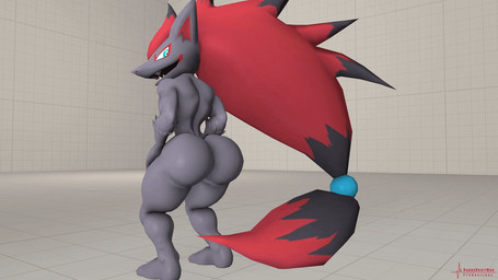 anthro ball basketball_(ball) big_butt bouncing_butt butt looking_back male nude solo thick_thighs thehappyheartman game_freak nintendo pokemon generation_5_pokemon pokemon_(species) zoroark 16:9 3d_(artwork) 3d_animation animated animated_gif digital_media_(artwork) short_playtime source_filmmaker_(artwork) widescreen