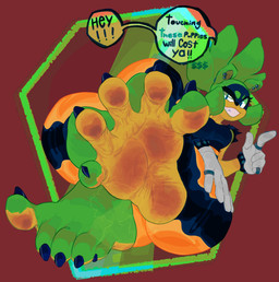 5_toes anthro barefoot clothing feet female foot_focus gloves green_body handwear soles solo toes white_clothing white_gloves white_handwear sliceofpie idw_publishing sega sonic_the_hedgehog_(comics) sonic_the_hedgehog_(idw) sonic_the_hedgehog_(series) surge_the_tenrec afrosoricid mammal tenrec absurd_res hi_res