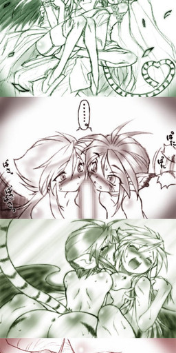 after_sex animal_ears anthro anthro_on_anthro bare_shoulders blush cat_tail clothing collarbone dress female female/female ffm_threesome flapping_wings genitals gesture good_end group group_sex human_on_anthro husband_and_wives interspecies kissing legwear licking male male/female nude panties panty_shot penis penis_awe polygamy sex tail tail_gesture tail_heart tail_motion tailwag thigh_highs threesome tongue trio underwear wedding wedding_dress wings dr.p breath_of_fire capcom katt_(breath_of_fire) nina_(breath_of_fire_ii) ryu_(breath_of_fire) ryuu_(breath_of_fire_ii) angel felid feline human mammal woren censored comic hi_res monochrome mosaic_censorship