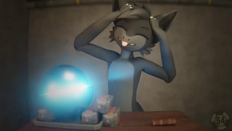 anthro bleh cherenkov_radiation eyes_closed fur male radiation screwdriver smile solo standing tongue tongue_out tools nuclear54 ah_eto..._bleh! demon_core goob_(nuclear54) furred_scalie scalie 16:9 3d_(artwork) digital_media_(artwork) hi_res widescreen