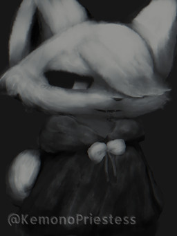 3:4 bodily_fluids canid canine cloak clothing digital_media_(artwork) digital_painting_(artwork) fangs fur hasukii hasukii_mikami mammal open_mouth portrait ribbons saliva solo three-quarter_portraitRating: SafeScore: 1User: TeiyufelDate: February 05, 2020