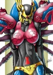 breasts female lips machine navel not_furry pink_eyes solo wolverine9999 hasbro takara_tomy transformers transformers:_beast_wars blackarachnia humanoid robot