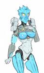 areola armor blush breasts female grey_background looking_at_viewer machine mask nipples not_furry simple_background solo white_background yellow_eyes unknown_artist bionicle lego gali humanoid robot hi_res