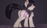 anus blush female feral genitals nude open_mouth puffy_anus pussy quadruped simple_background solo snowstormbat friendship_is_magic hasbro my_little_pony octavia_(mlp) equid equine horse mammal alternate_version_at_source hi_res