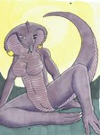 anthro breasts female furgonomics furry-specific_piercing genitals nude piercing pose presenting pussy ring_piercing sitting snake_hood snake_hood_piercing solo nyghtmar3 tasha_(nyghtmar3) cobra reptile scalie snake hi_res pinup traditional_media_(artwork)