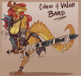 anthro big_breasts big_butt biped breasts butt claws clothed clothed_anthro clothed_female clothing feet female fingers front_view hair horn melee_weapon muscular muscular_anthro muscular_female non-mammal_breasts scales simple_background solo standing sword tail thick_thighs toes ventral_scales weapon wide_hips lluisabadias mythology dragon mythological_creature mythological_scalie scalie 2026 absurd_res digital_drawing_(artwork) digital_media_(artwork) hi_res
