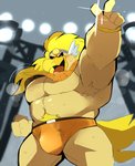 anthro armpit_hair barazoku beak black_sclera bodily_fluids body_hair bulge clothing feathers humanoid_hands kemono looking_at_viewer low-angle_view male muscular muscular_anthro muscular_male open_beak open_mouth pecs solo sweat tail tail_feathers tongue underwear white_eyes yellow_beak hyaku_(artist) mario_bros nintendo paper_mario paper_mario:_the_thousand_year_door rawk_hawk accipitrid accipitriform avian bird 2020 hi_res portrait three-quarter_portrait