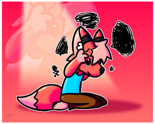 anthro bodily_fluids border clothed clothing crying depression feet fur hair male pawpads red_body red_fur sad simple_background solo tail tears white_border rahony feon canid canine fox mammal digital_media_(artwork) hi_res paint_tool_sai_(artwork)