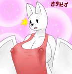 anthro big_breasts black_eyes bodily_fluids breast_milking breasts clothed clothing dot_eyes enemy female huge_breasts lactating membrane_(anatomy) membranous_wings nipple_outline nipples partially_clothed pink_background simple_background solo surprised_expression topwear wet wet_clothing white_body wings jose-497 downwell bela_(jose-497) fan_character bat mammal 2021 digital_drawing_(artwork) digital_media_(artwork) hi_res signature