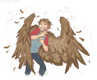 5_fingers arm_hair arms_bent beard bent_leg black_bottomwear black_clothing black_eyebrows black_eyes black_pants body_hair bottomwear brown_hair brown_wings clothed clothed_humanoid clothed_male clothing eyebrows facial_hair feathered_wings feathers fingers fully_clothed fully_clothed_humanoid fully_clothed_male grey_clothing grey_shirt grey_topwear hair light male male_humanoid not_furry onomatopoeia open_mouth pants pink_tongue shirt short_hair simple_background solo sound_effects startled stubble teeth text tongue topwear white_background wings aibyou real_world gavin_free humanoid winged_humanoid 2014 colored digital_drawing_(artwork) digital_media_(artwork) english_description english_text lighting shaded url